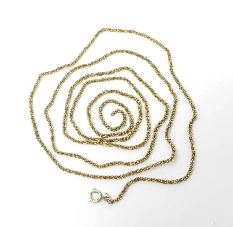 12K GOLD PLATED CHAIN W/ CIRCLE CLASP