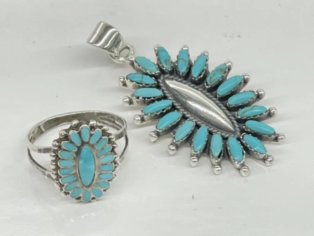 Vintage Sterling 925 Silver Zuni Needle Point