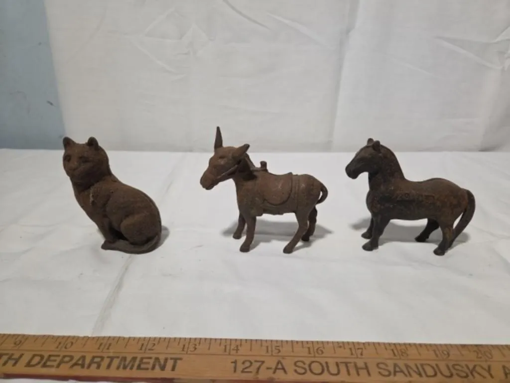 3 Cast Iron Banks