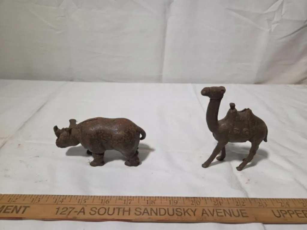 2 Cast Iron Banks
