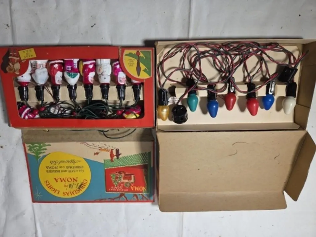 2 Boxes Vintage Christmas Bulbs