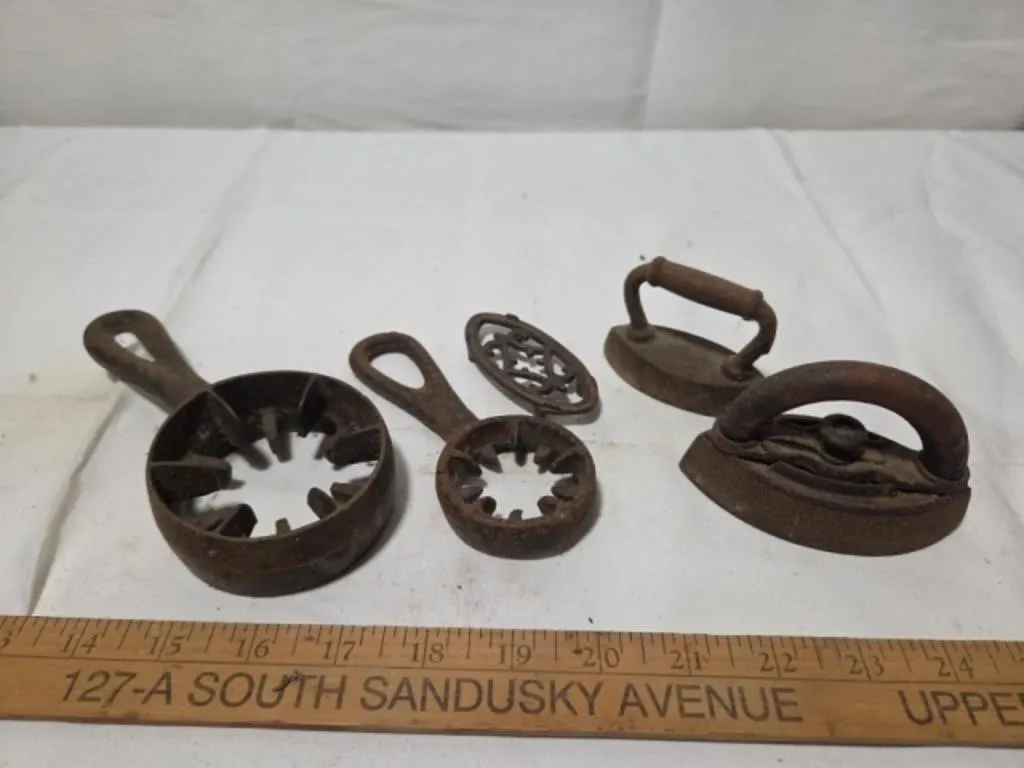 Assortment of Cast Iron Mini Flat Irons