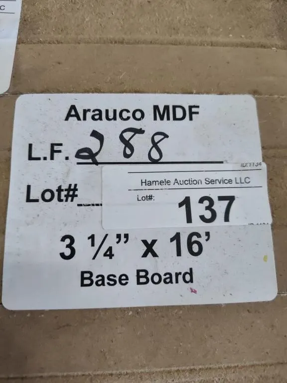 Arauco MDF 3-1/4"x16' Base Board 288LF
