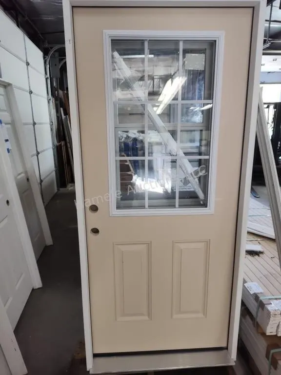 36" Nine-Lite exterior door RH swing