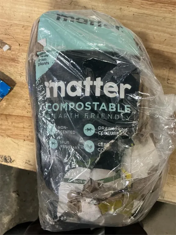Matter Compostable Drawstring Trash Bags Black