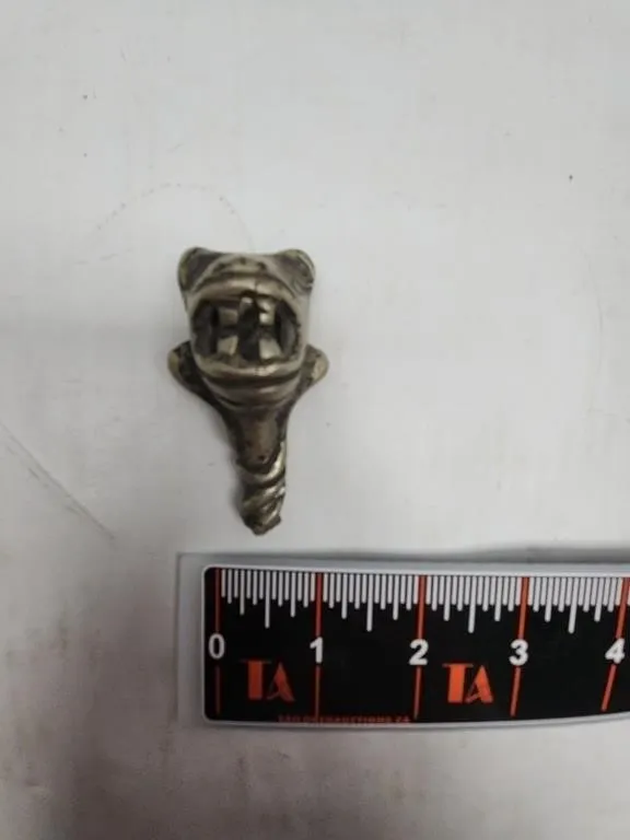 Small Metal Animal Head Figural Piece