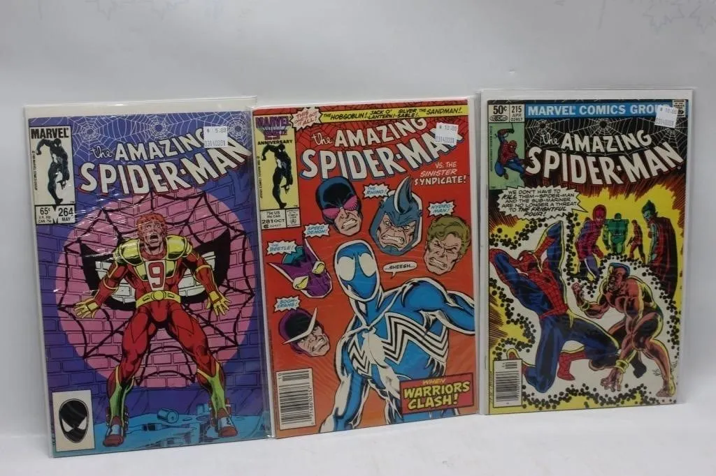 Amazing Spider-Man Comics 264, 281, 215