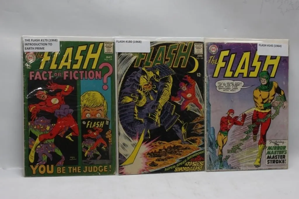 The Flash 145, 179, 180 DC Silver Age Comics