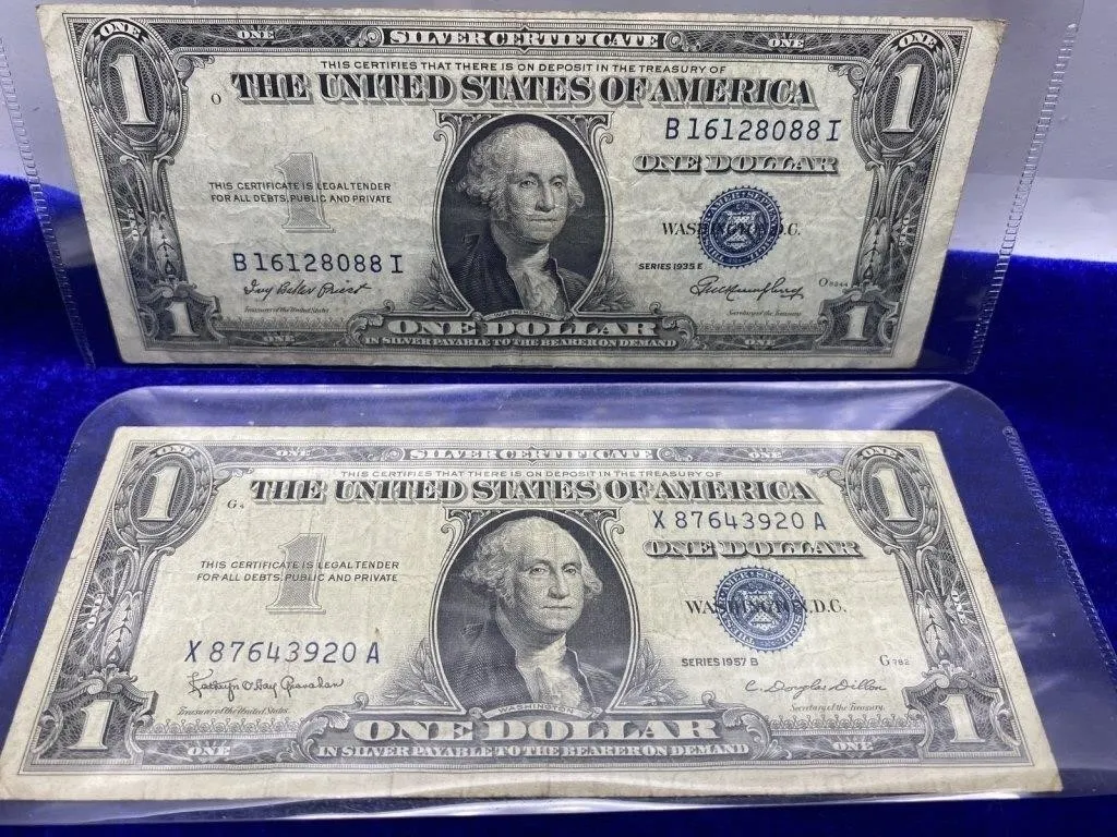 Two US Silver Certificate One Dollar Bills