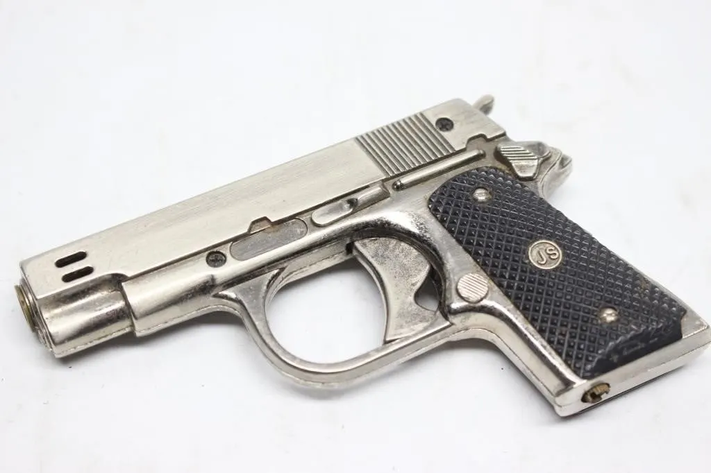 Novelty Pistol-Shaped Cigarette Lighter, JS