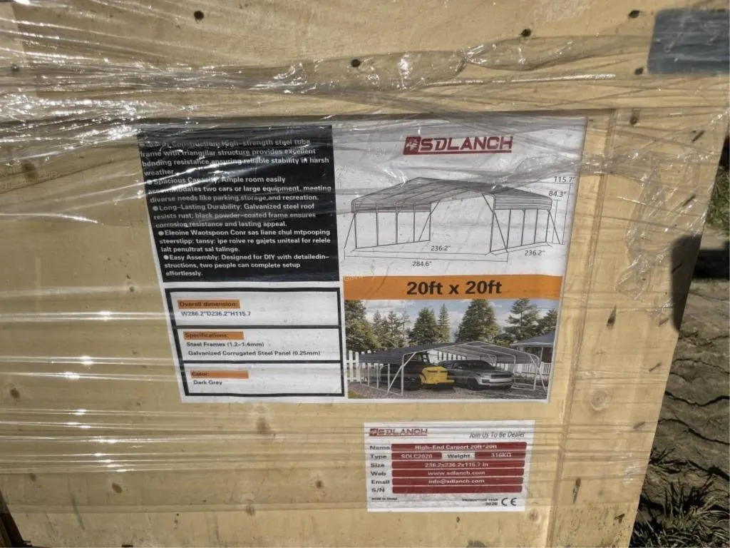 SDLanch 20' x 20' Carport