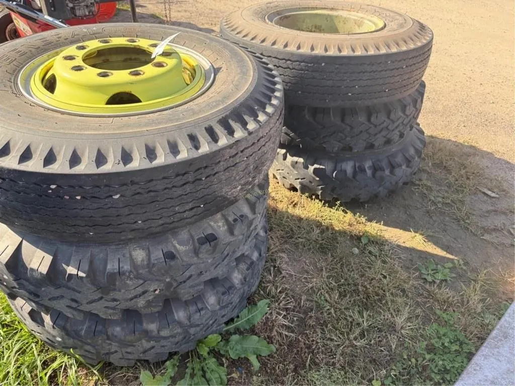 (6) 11-20 Tires and Rims