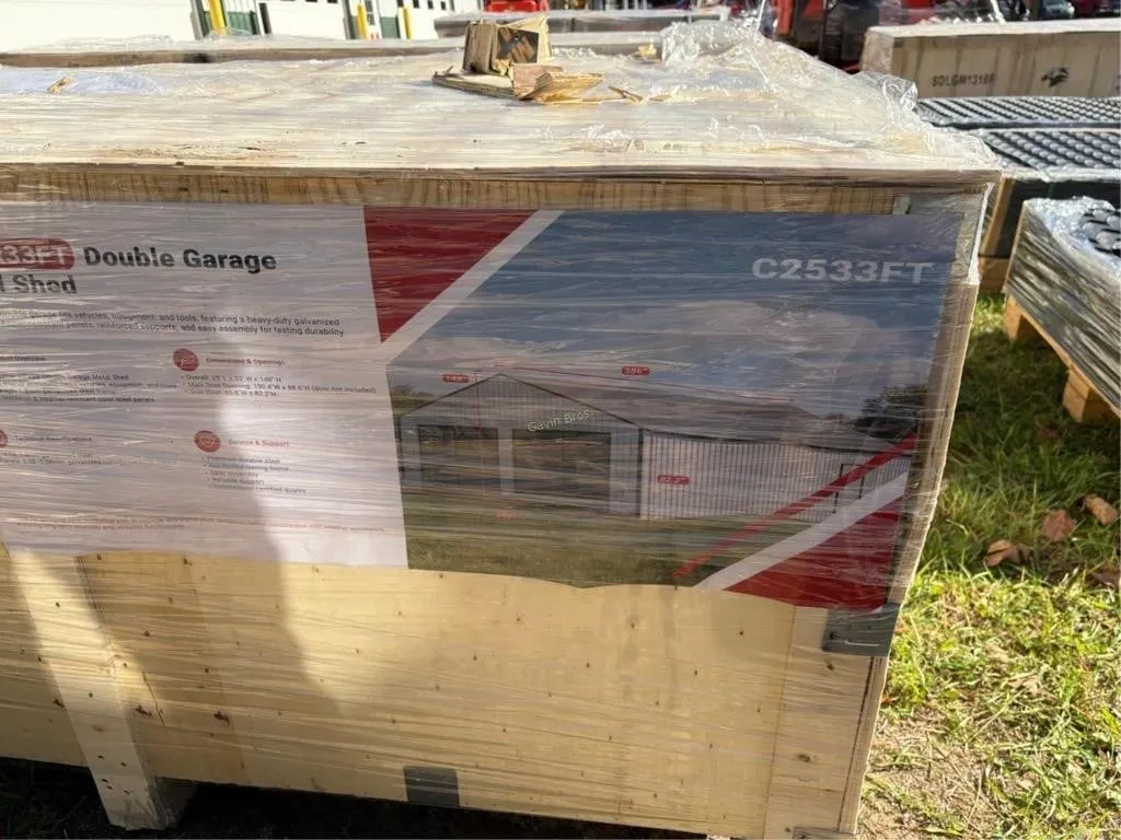 New 25' x 33' Double Garage Metal Shed