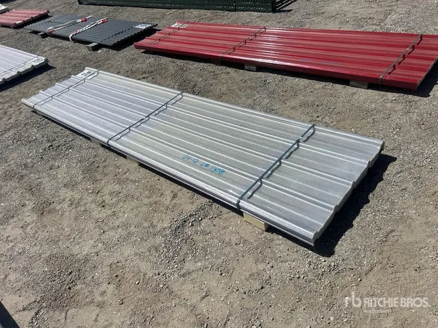 Quantity of (30) 12 ft x 35 in Clear Polycarbonate Roof Panel (Unused)
