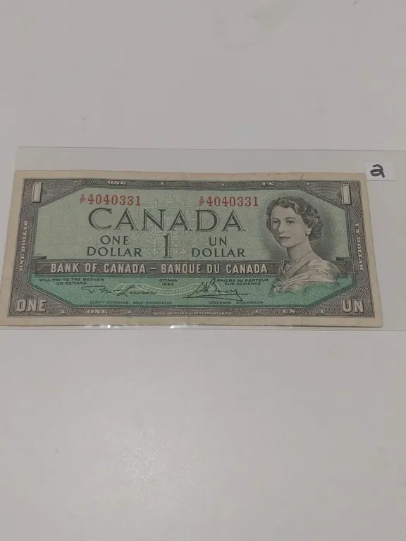 1954 Canadian One Dollar Bill
