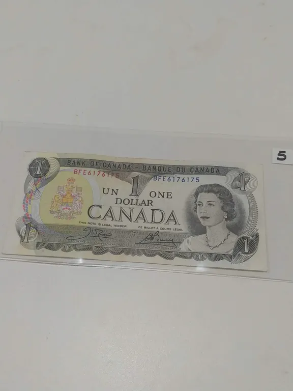 1973 Canadian One Dollar Bill