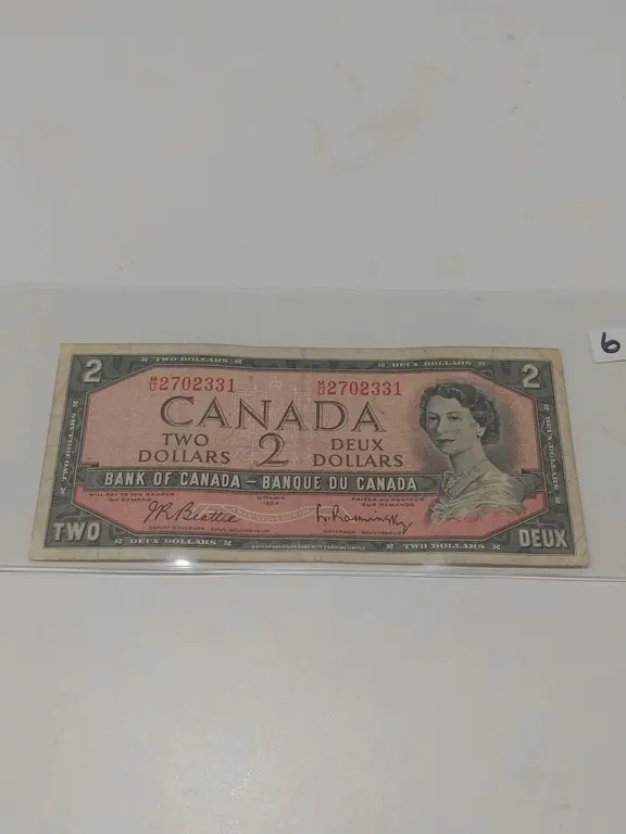 1954 Canadian Two Dollar Bil