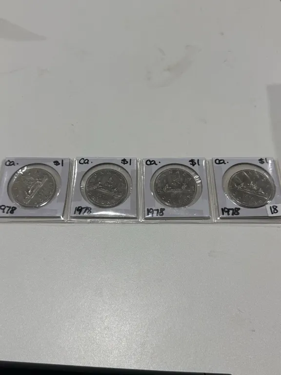 (4) 1978 Canadian One Dollar Coins