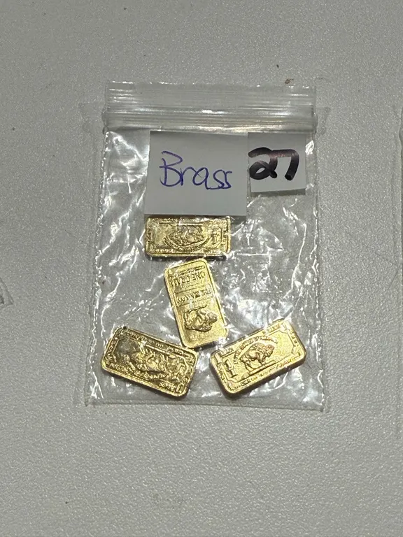 (4) Brass 1 Gram Bars