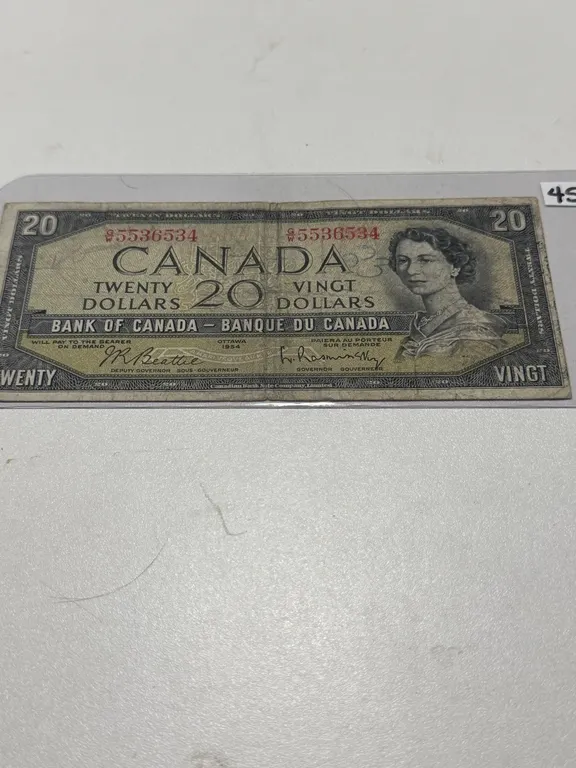 1954 Canadian Twenty Dollar Bill