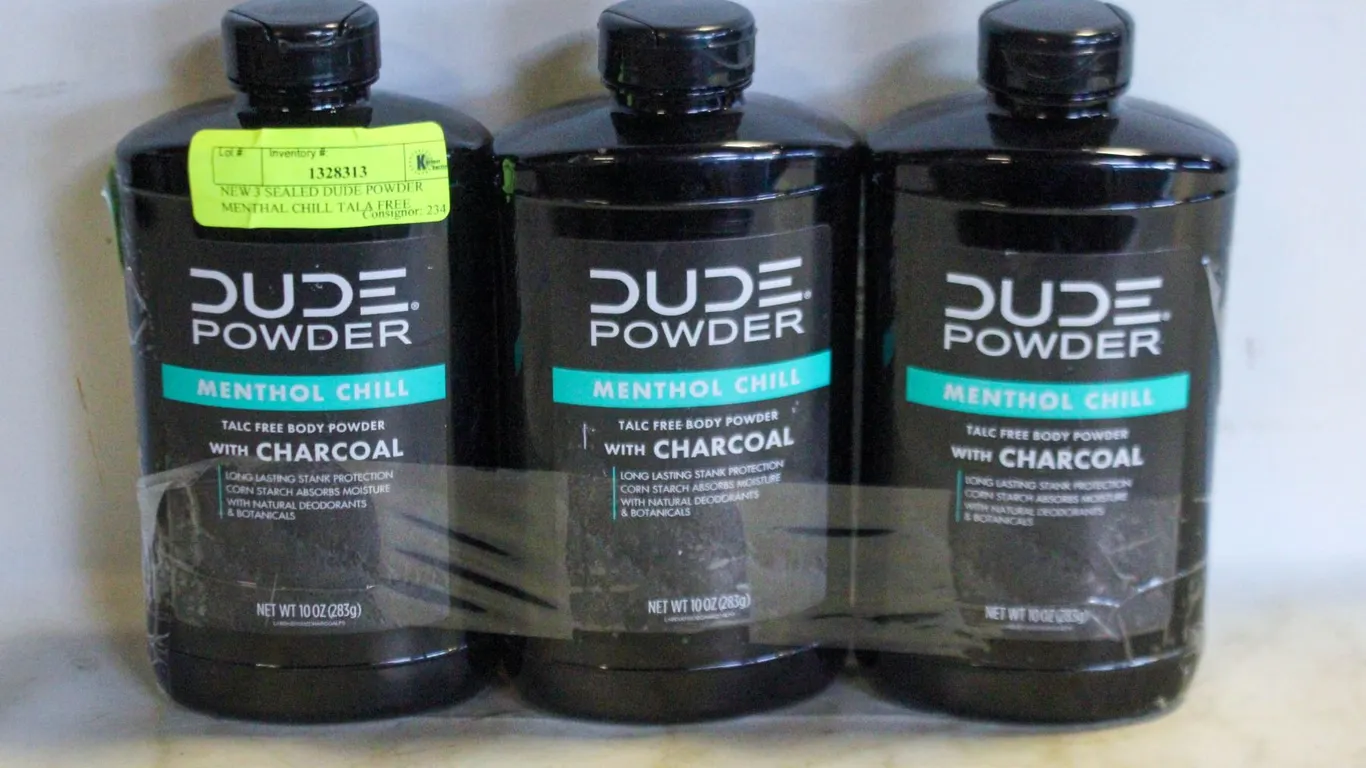 NEW 3 SEALED DUDE POWDER MENTHAL CHILL TALA FREE