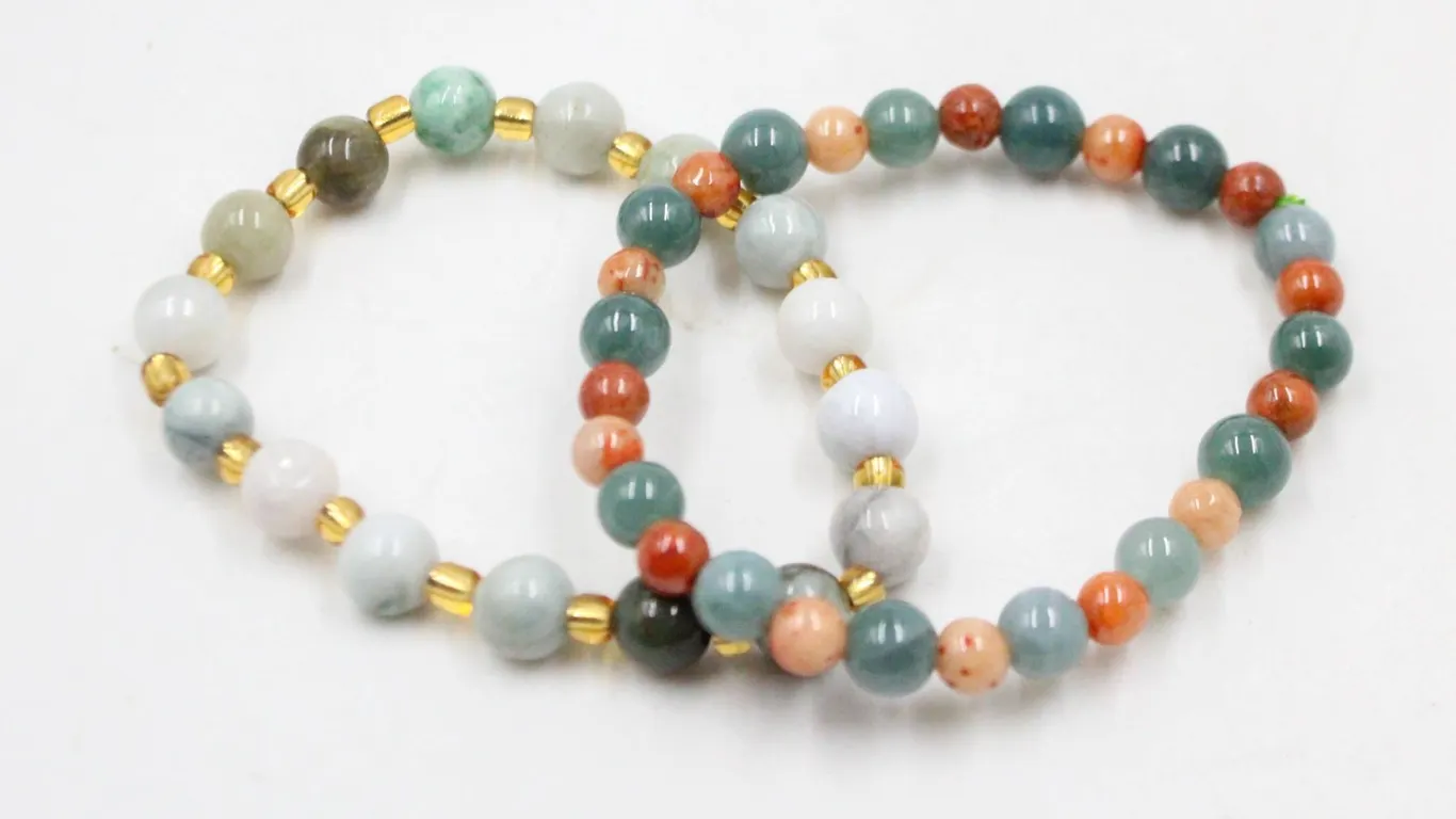 #209-NATURAL MULTI-COLOR JADE BRACELET