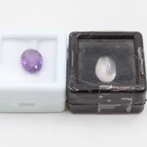 #175-NATURAL AMETHYST 3.55CT & PINK ROSE QZ 4.40CT