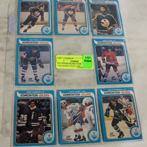 8 X 1979-80 OILERS, WEIR, CALLIGHEN, FLETT, OPC