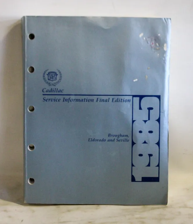 1985 CADILLAC SERVICE INFORMATION