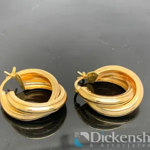 14K Yellow Gold Hoop Earrings