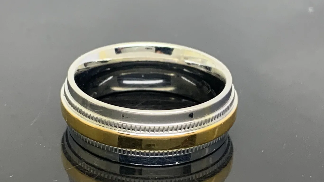 Two Tone Wedding Ring
