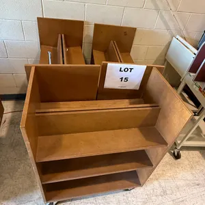 Wooden Library Book Carts