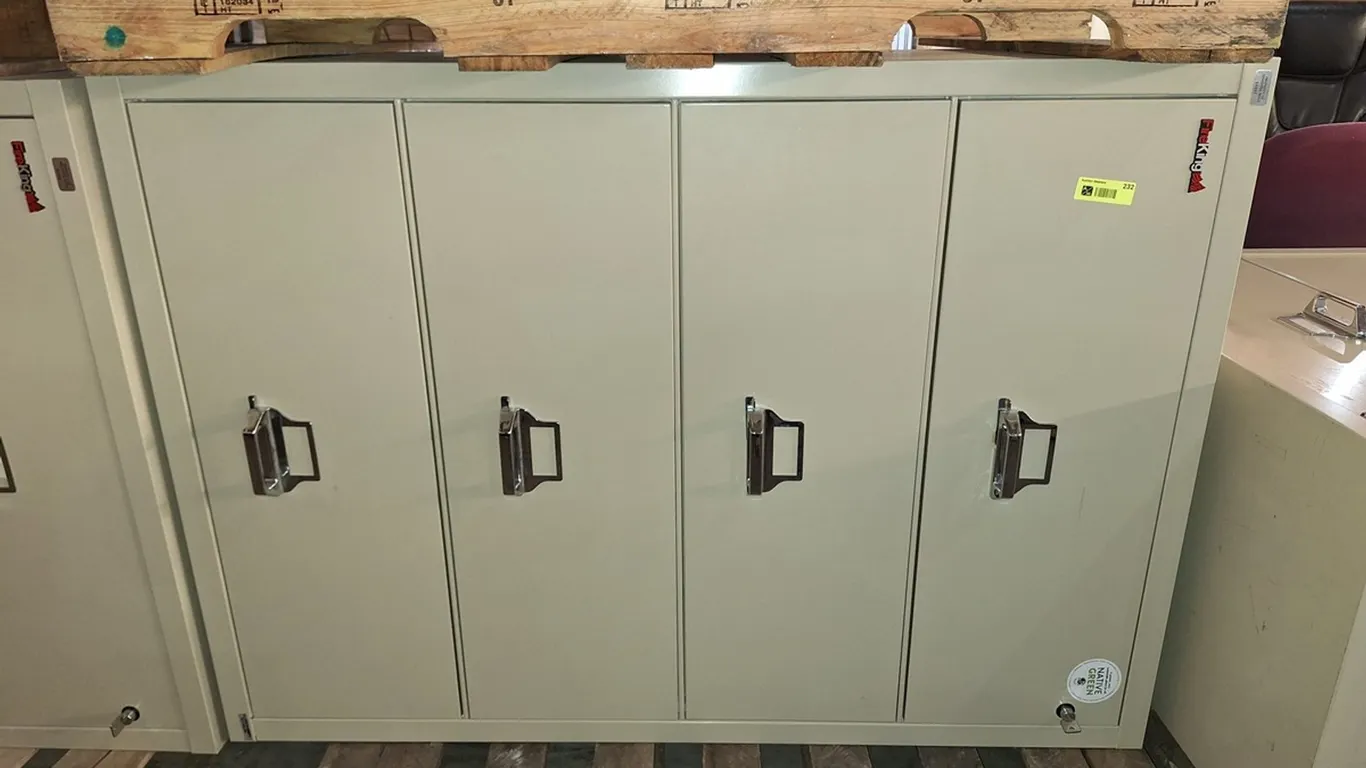 Fire King 4 Drawer Fire Cabinet, 27"x22"x53"