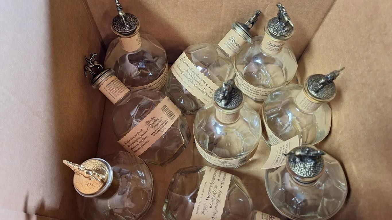Box of 9 Blanton's Bottles (empty)