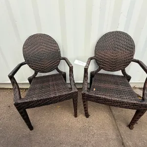 (2) Patio Chairs with Arm Rests