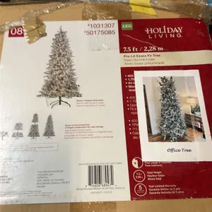 Holiday Living Essex 7.5ft Pre-Lit LED Flocked Fir Tree