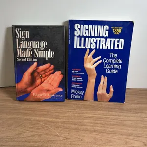 Two Sign Language Instruction Books, Lawrence and Flodin