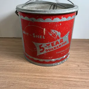 Mit-Shel Galvanized Floating Minnow Bucket Red Label