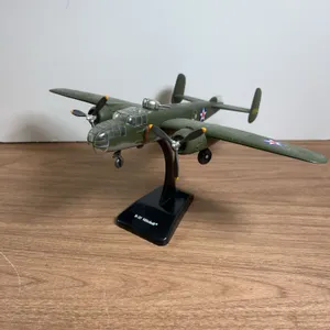 B-25 Mitchell Bomber Plastic Model Aircraft with Stand