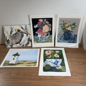 5 Art Prints by Polly Grant, Floral and Nature Themes
