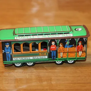 Powell & Mason Municipal Railway Tin Toy Trolley Japan