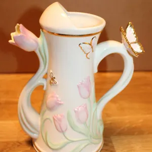 Lenox Blooming Butterflies Pitcher 1244A Porcelain Decor