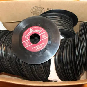 Box Lot of Assorted 45 RPM Vinyl Records, Mixed Labels