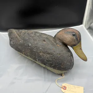 Vintage Al "Scotty" Lawton Black Duck Cork Hunting Decoy – Maumee Bay, Ohio