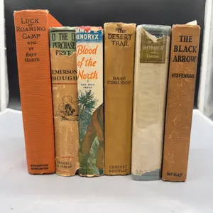 Vintage Western Adventure Hardcover Books – 6 Books