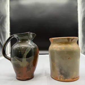 Smith Pottery Studio Art Pottery Pitcher & Stoneware Crock – 2 Pieces