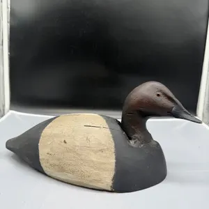 Vintage Robert "Bob" Meyer Point Place Ohio Hand-Carved Canvasback Drake Duck Hunting Decoy