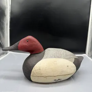 Vintage Dublin Hunt Club Hand-Carved Wooden Canvasback Drake Duck Hunting Decoy