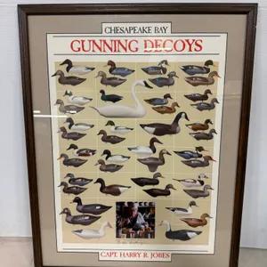 Chesapeake Bay Gunning Decoys Capt. Harry R. Jobes Framed Waterfowl Poster