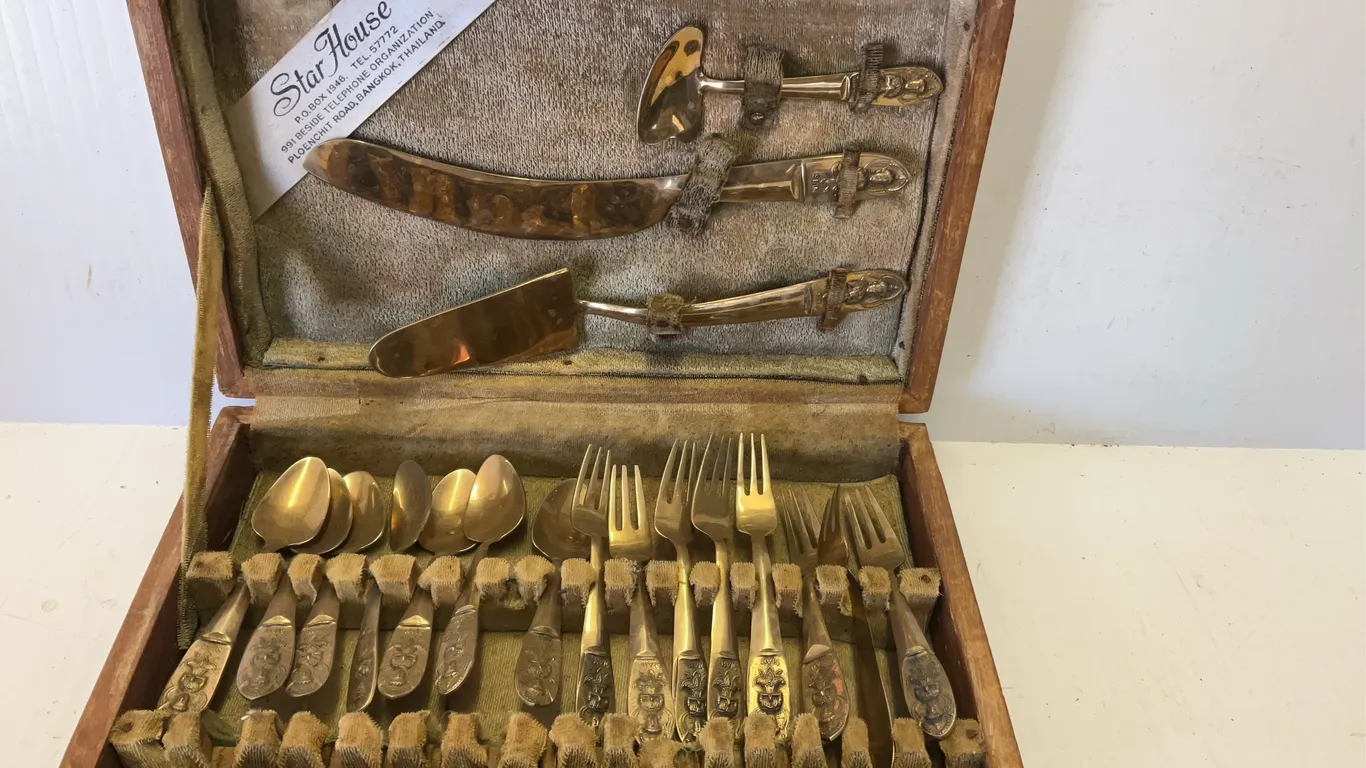 Vintage Star House Brass Flatware Set